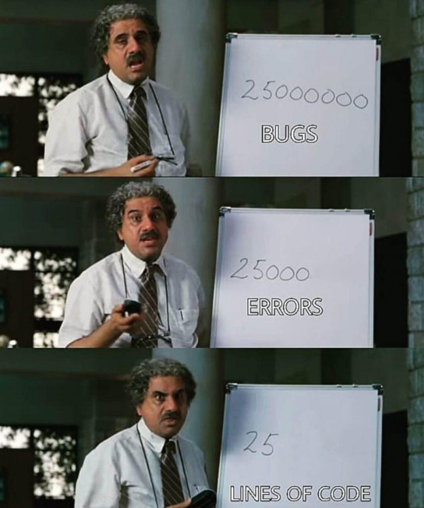 25 lines of code and 25,000,000 Bugs