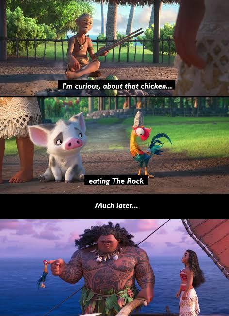 Crazy Chicken Eats The Rock