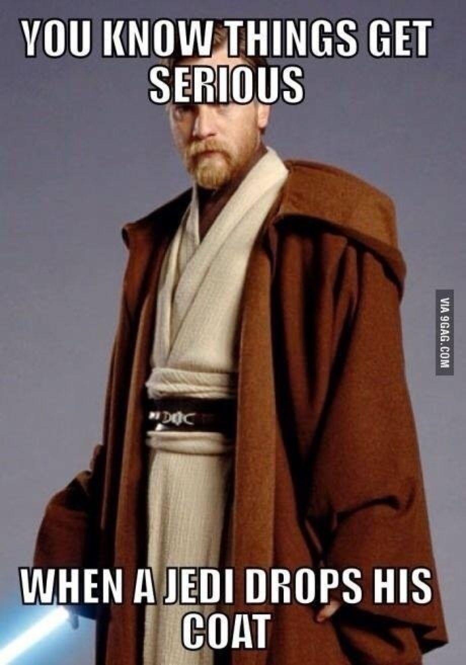 When a Jedi drops his coat