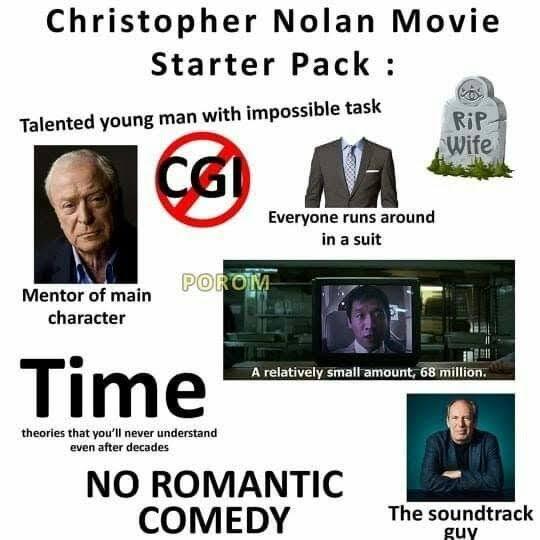 The Christopher Nolan Movie Starter Pack