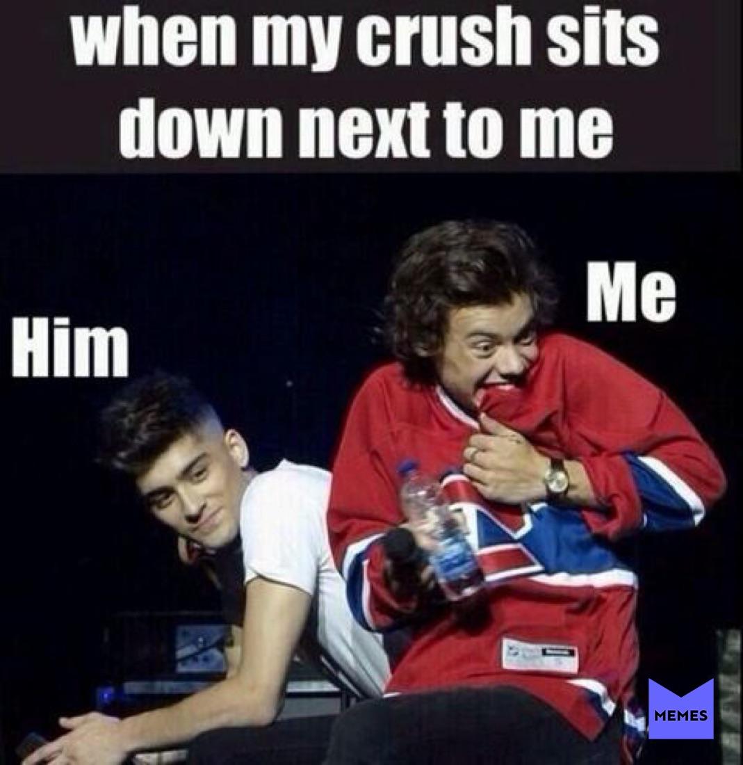 When your crush sits next to you
