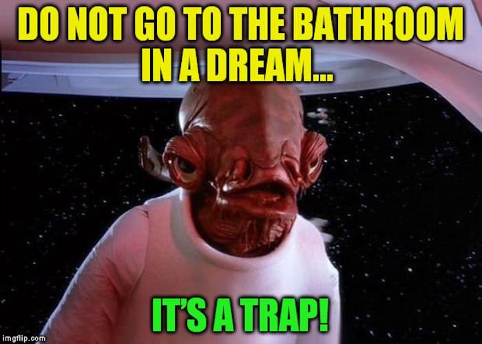 Don’t dare use the bathroom in your dream